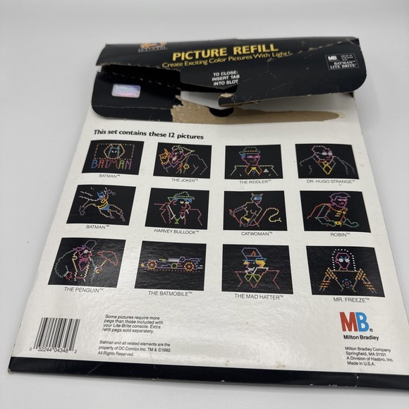 Vintage Batman Lite Brite REFILLS Milton Bradley DC‎ Comics Complete Unused 1992 - Picture 4 of 8